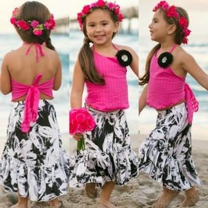 MIA BELLE OUTFIT SKIRT AND HALTER TOP SIze 4/5